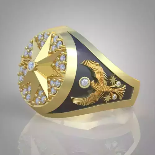 Diamond ring 0469 3D printable model 