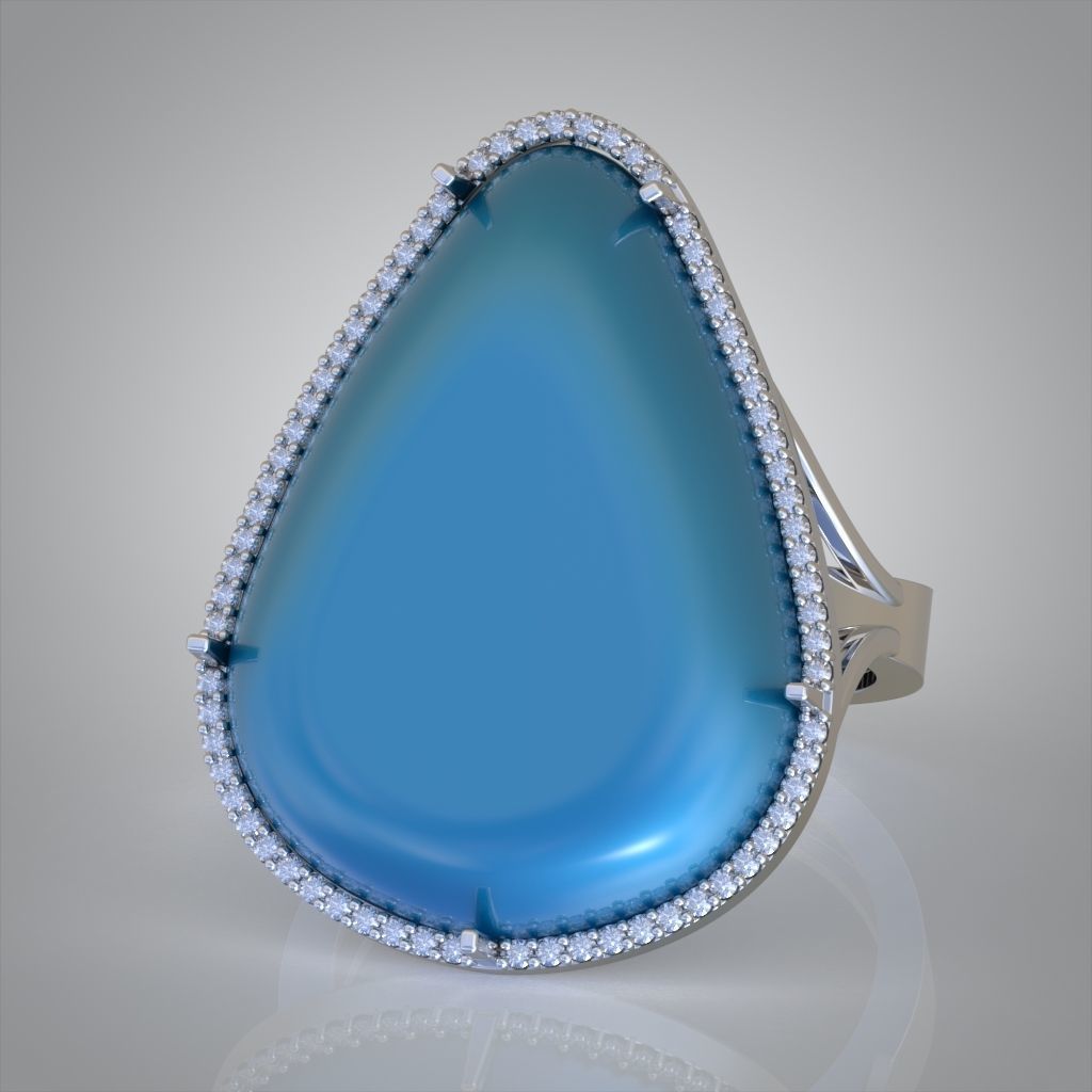 Diamond ring 0470 3D printable model 10 3D print model_8