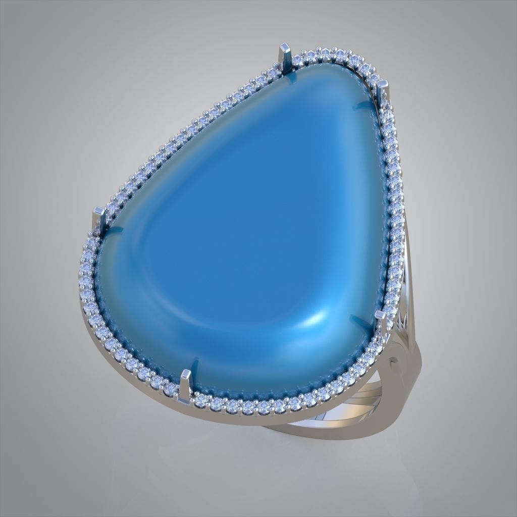 Diamond ring 0470 3D printable model 10 3D print model_3