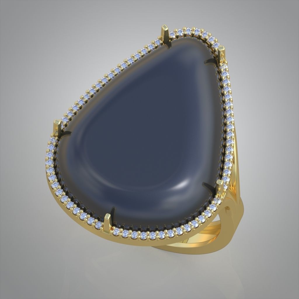 Diamond ring 0470 3D printable model 10 3D print model_2