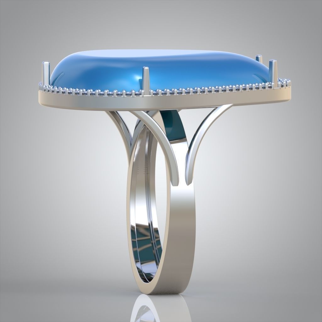 Diamond ring 0470 3D printable model 10 3D print model_7