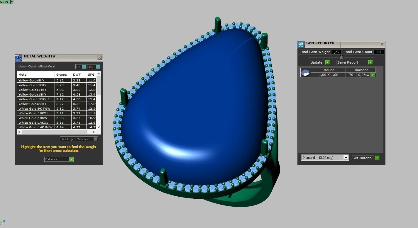 Diamond ring 0470 3D printable model 10 3D print model_13