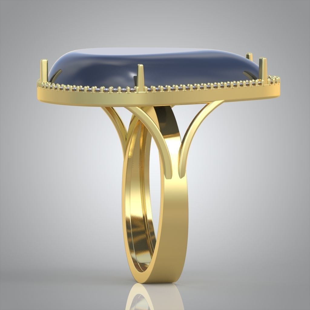Diamond ring 0470 3D printable model 10 3D print model_6