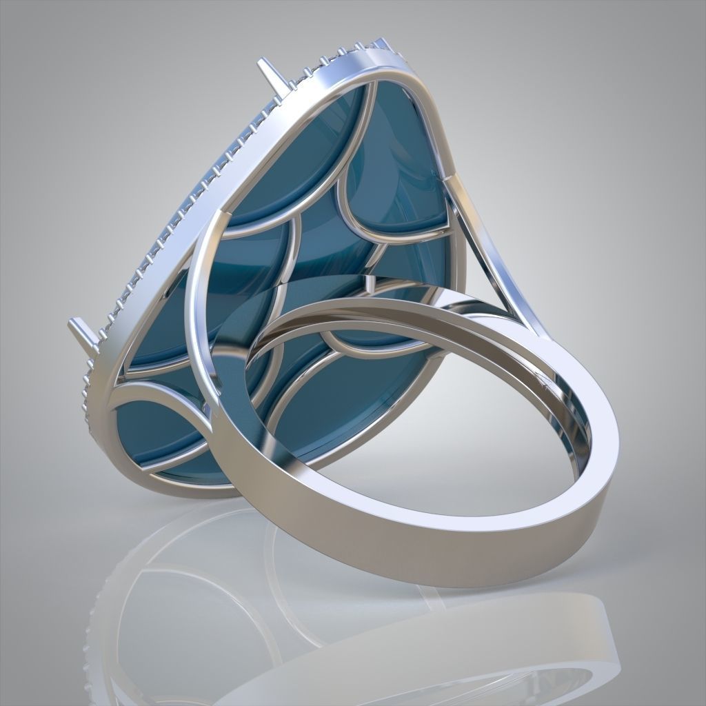Diamond ring 0470 3D printable model 10 3D print model_1