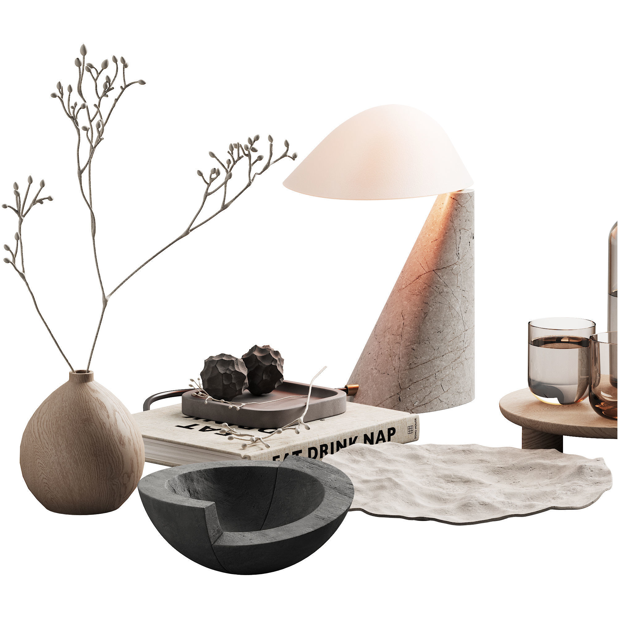 371 decorative set 039 japandi accessories kit 01 3D model_4