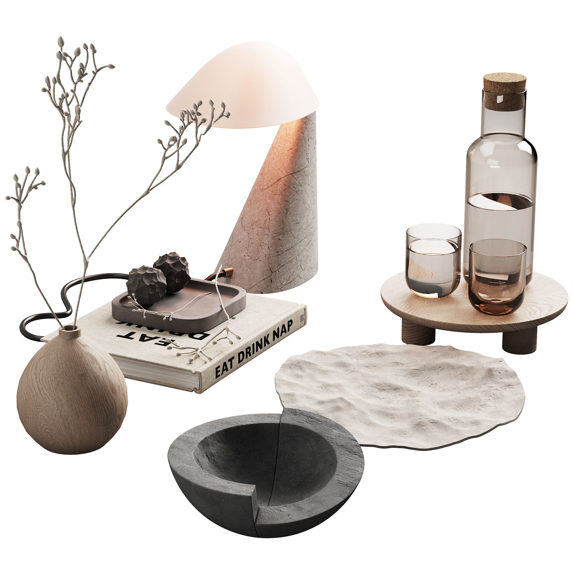 371 decorative set 039 japandi accessories kit 01 3D model_5