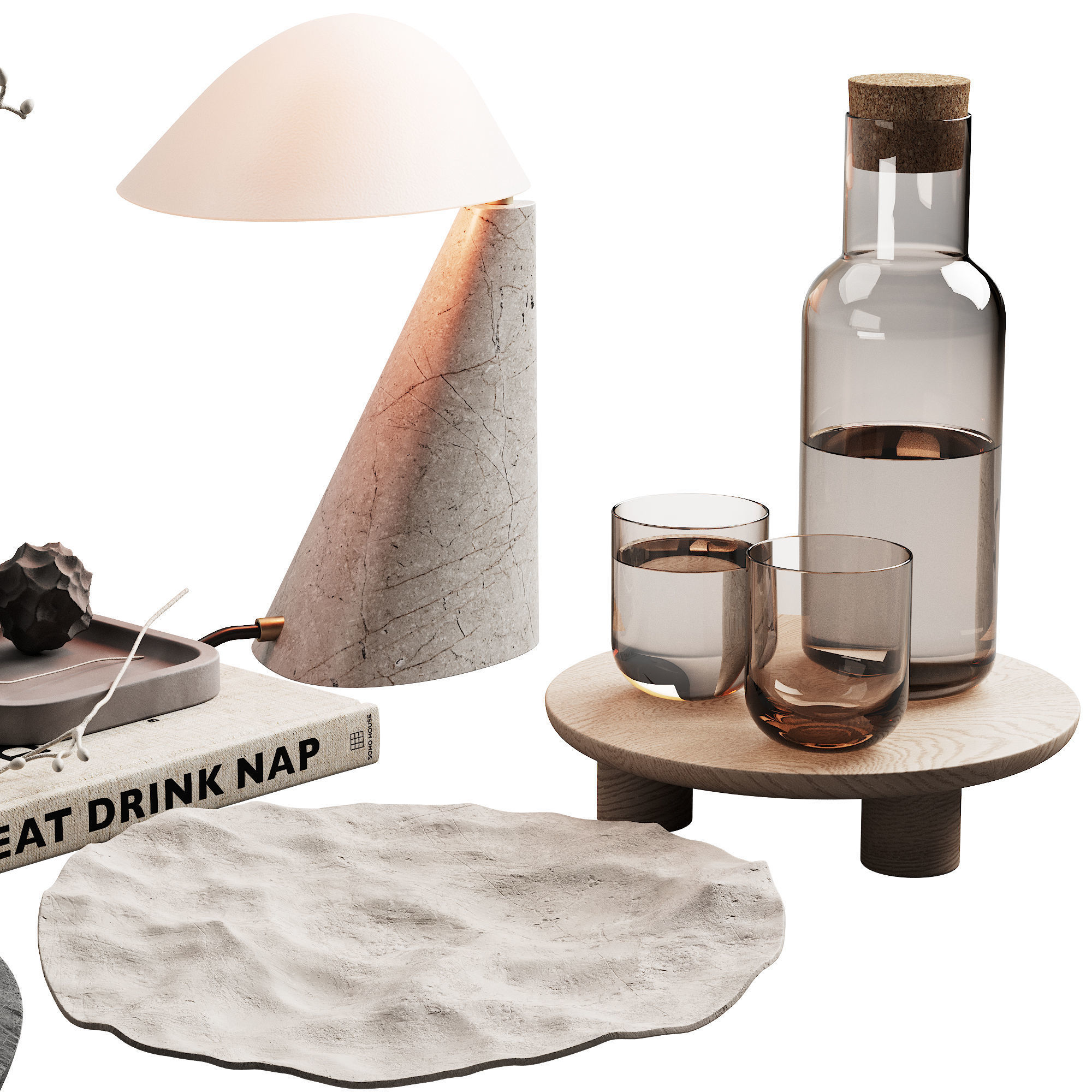 371 decorative set 039 japandi accessories kit 01 3D model_2