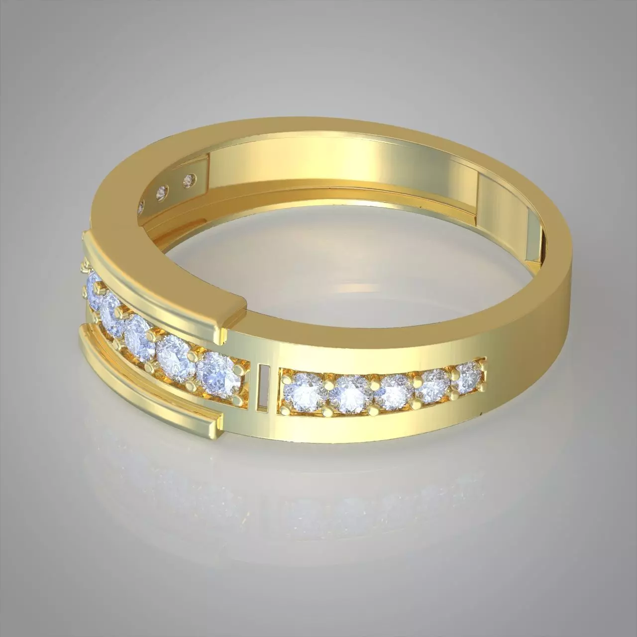 Diamond ring 0471 3D printable model Free 3D print model