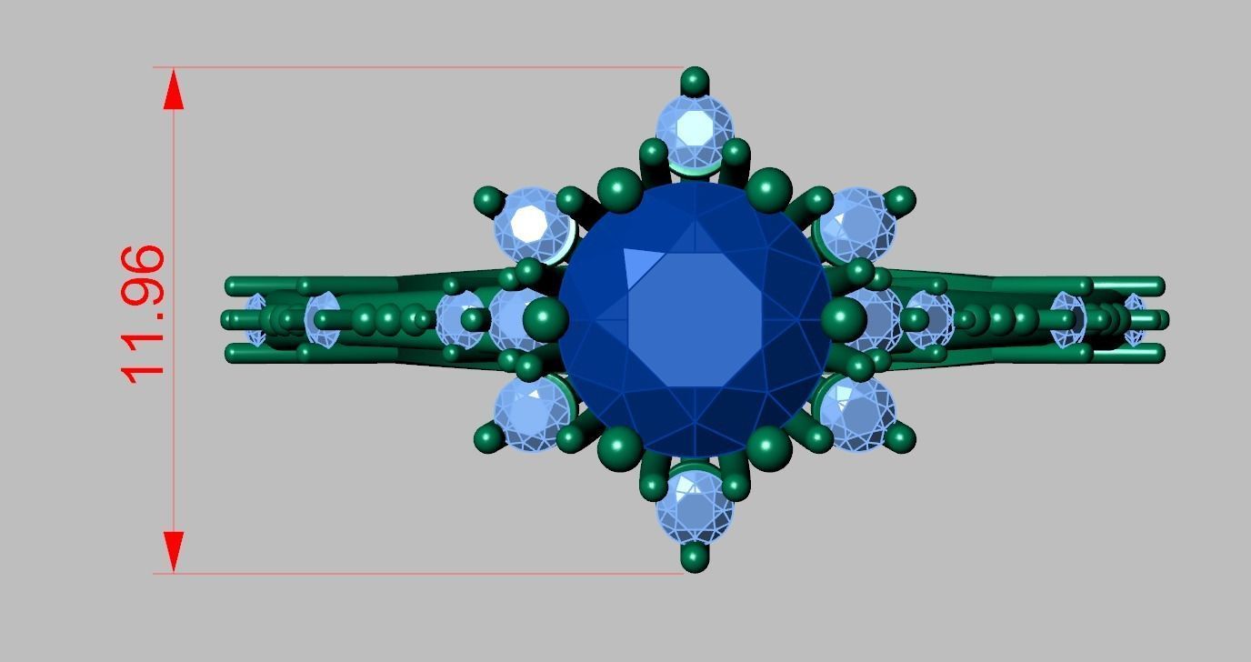 Diamond ring 0472 3D printable model 8 3D print model_14