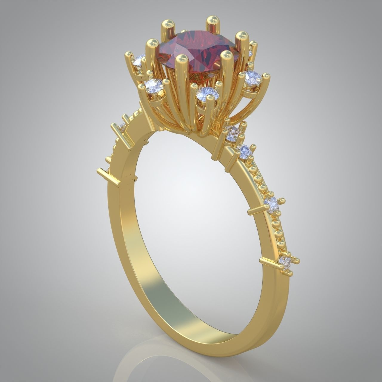 Diamond ring 0472 3D printable model 8 3D print model_11