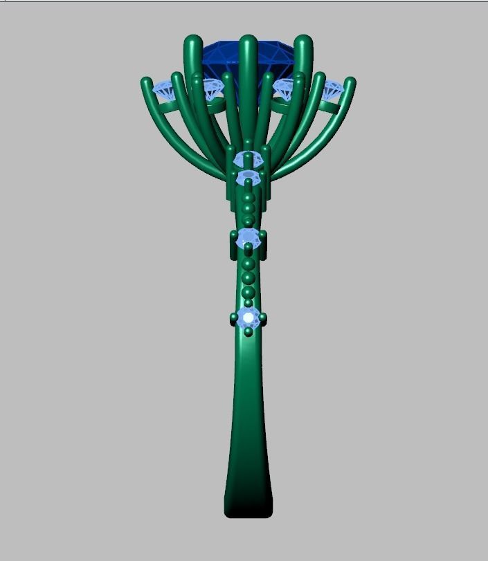 Diamond ring 0472 3D printable model 8 3D print model_13