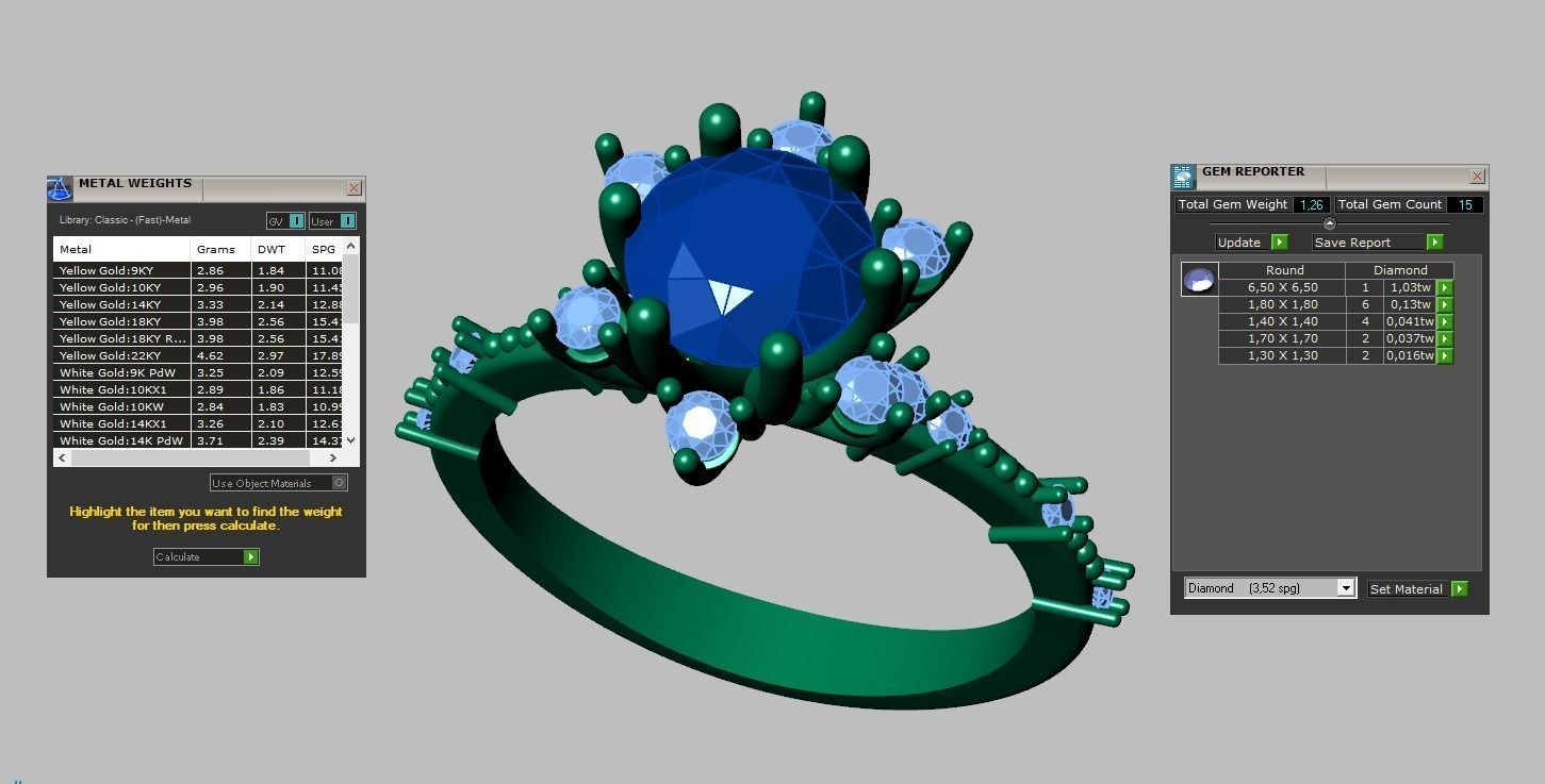 Diamond ring 0472 3D printable model 8 3D print model_15