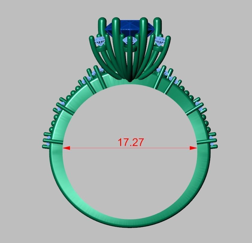Diamond ring 0472 3D printable model 8 3D print model_12