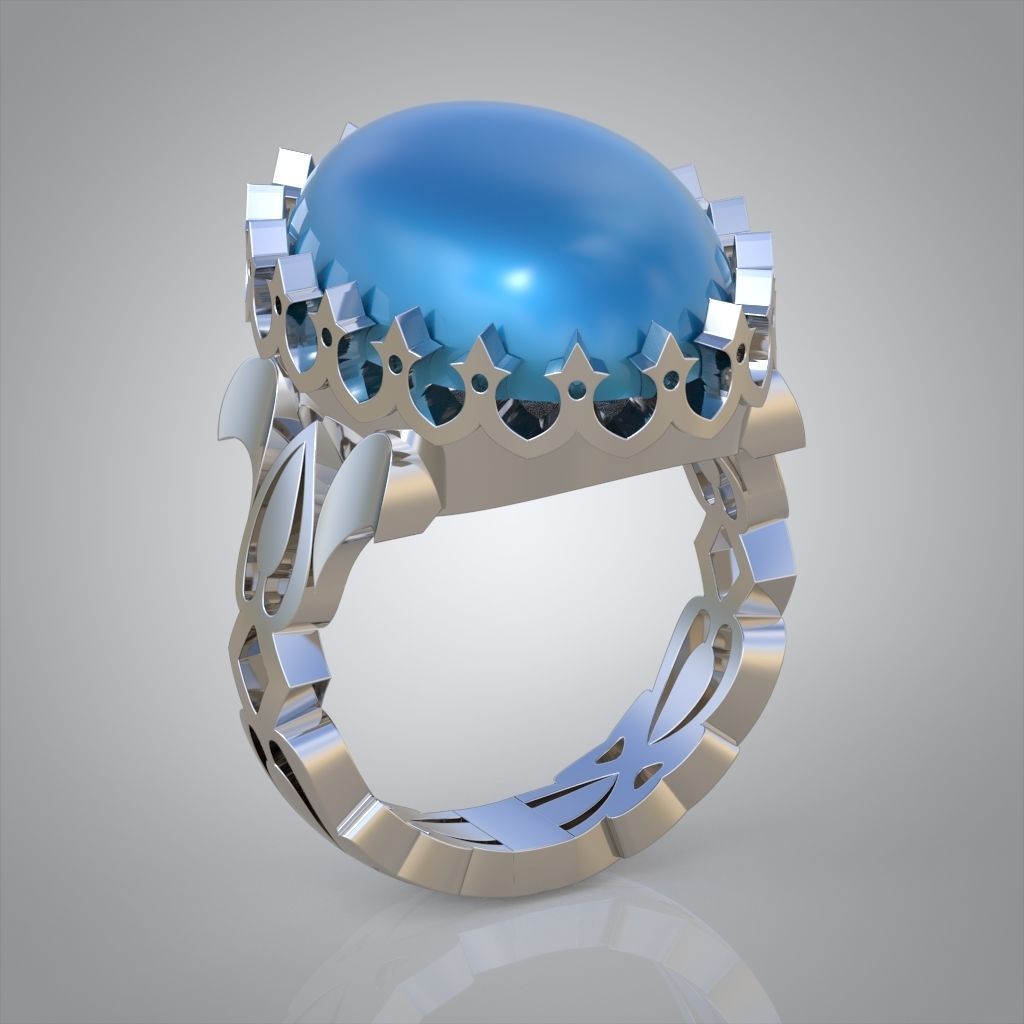 Diamond ring 0474 3D printable model13 3D print model_3