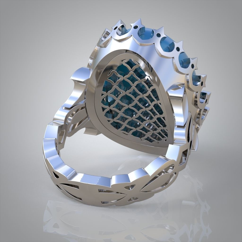 Diamond ring 0474 3D printable model13 3D print model_13