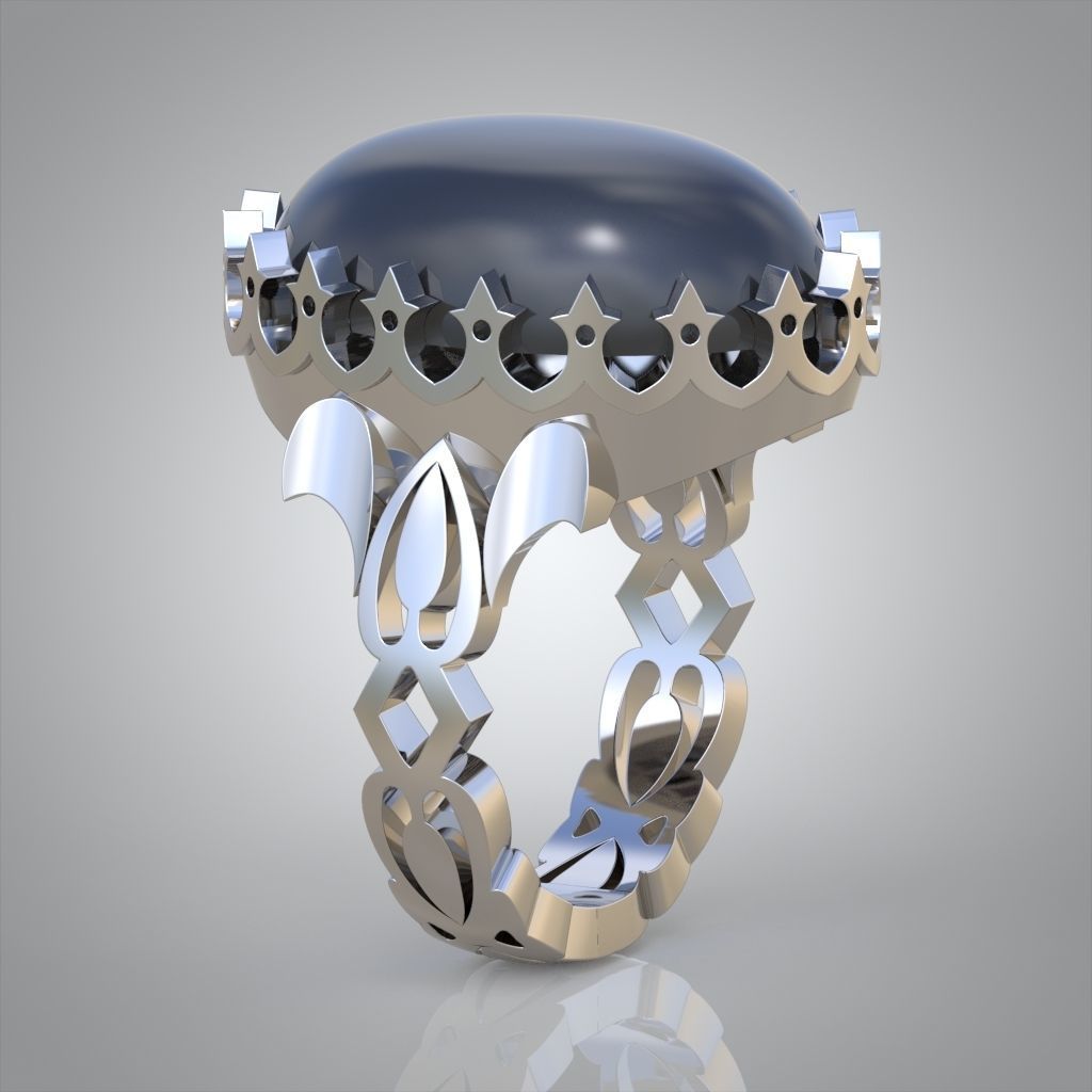 Diamond ring 0474 3D printable model13 3D print model_1