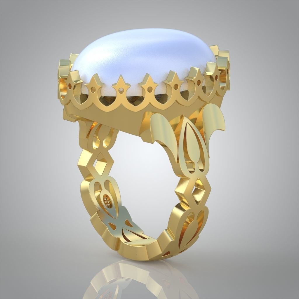 Diamond ring 0474 3D printable model13 3D print model_6