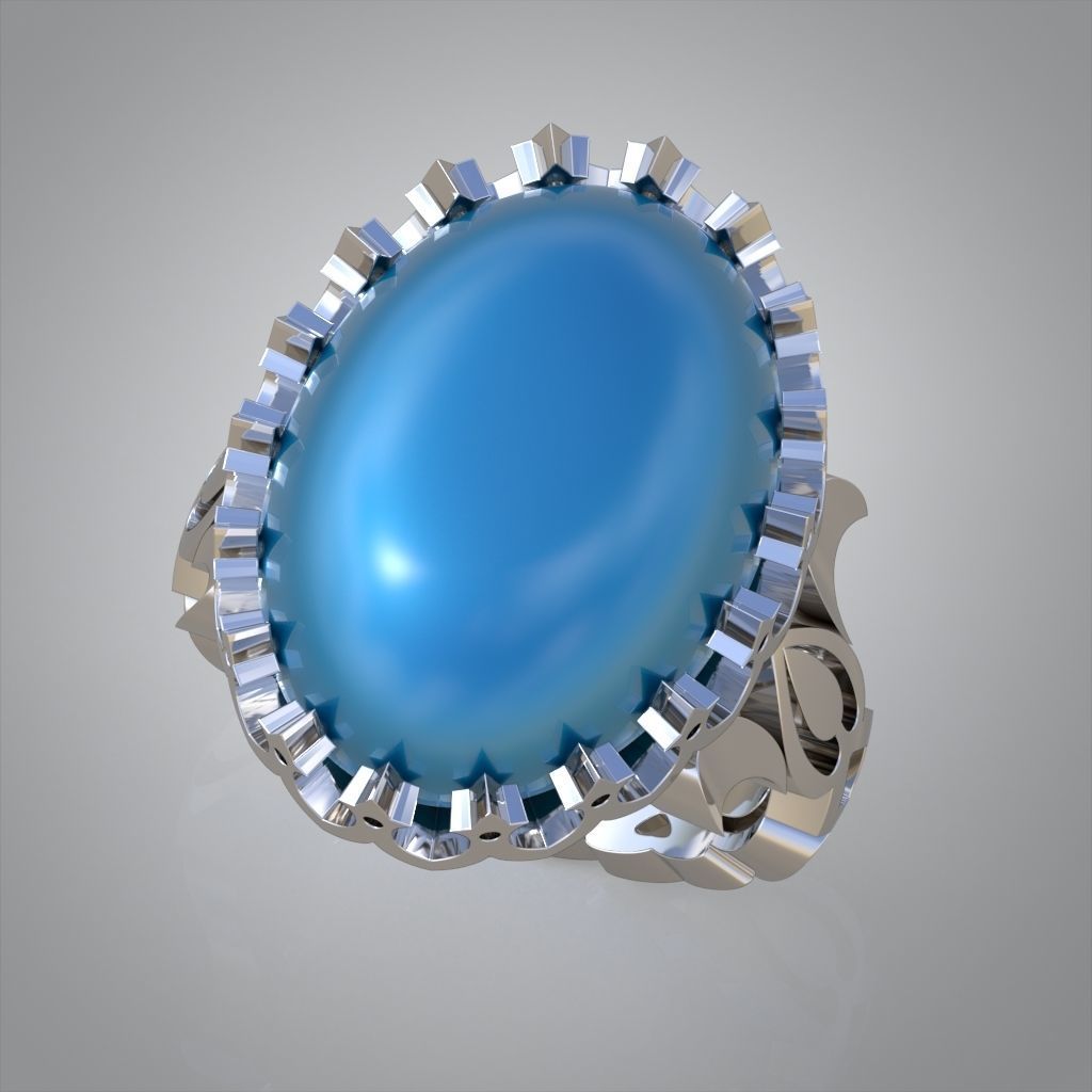 Diamond ring 0474 3D printable model13 3D print model_4