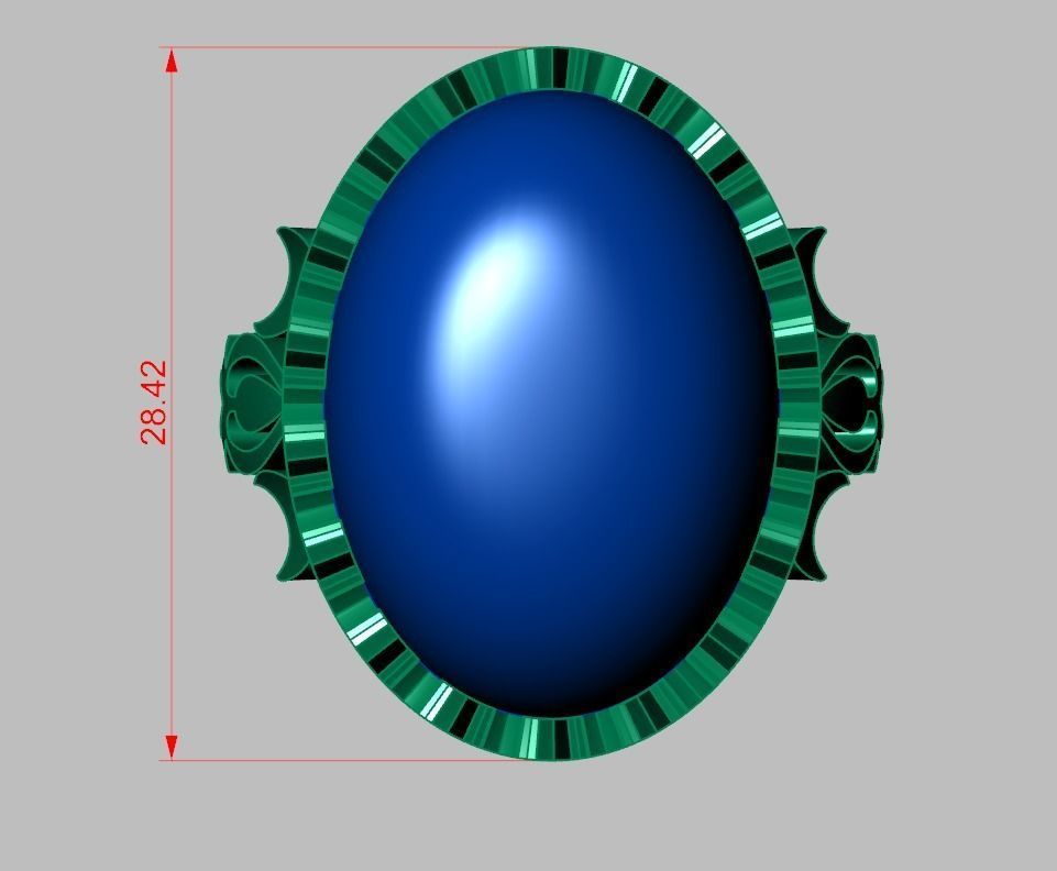 Diamond ring 0474 3D printable model13 3D print model_17