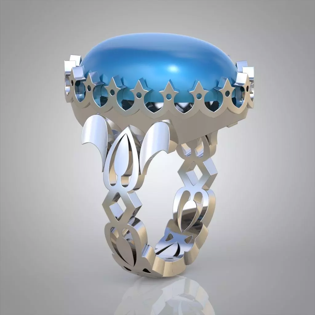 Diamond ring 0474 3D printable model13 3D print model_0