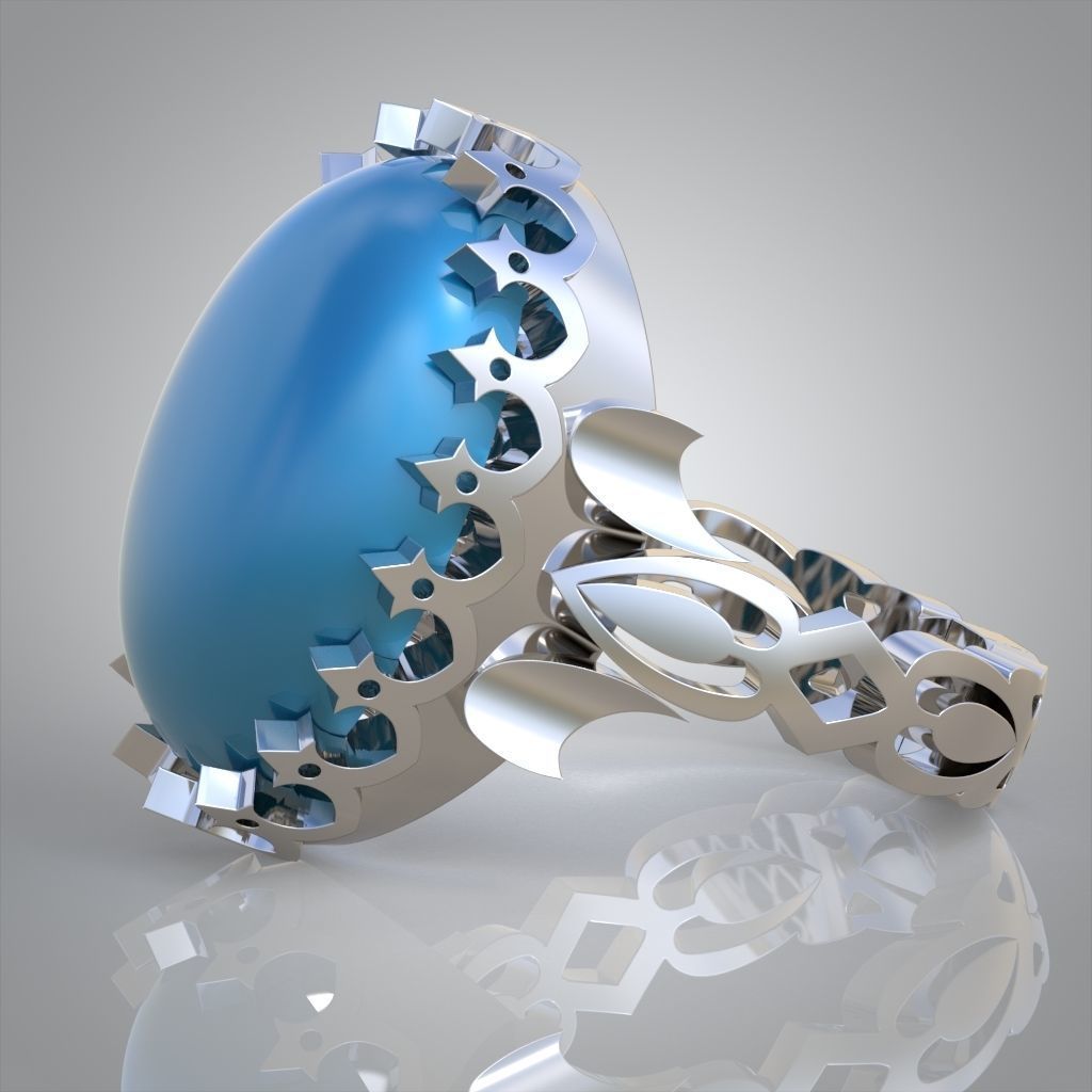 Diamond ring 0474 3D printable model13 3D print model_12