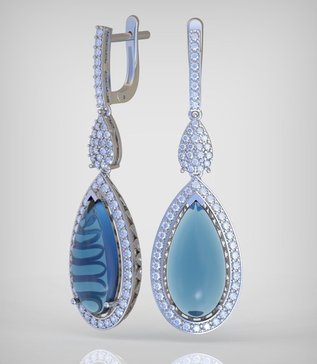 Earring model 0295 3D printable model 3D print model_1