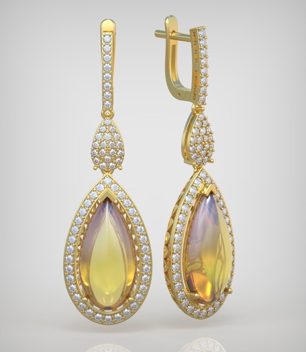 Earring model 0295 3D printable model 3D print model_4