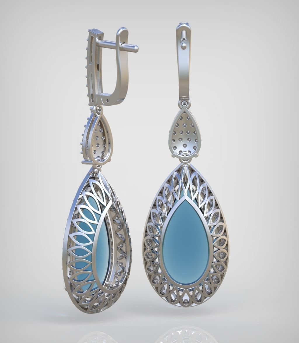 Earring model 0295 3D printable model 3D print model_6