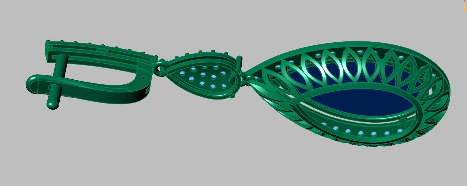 Earring model 0295 3D printable model 3D print model_15