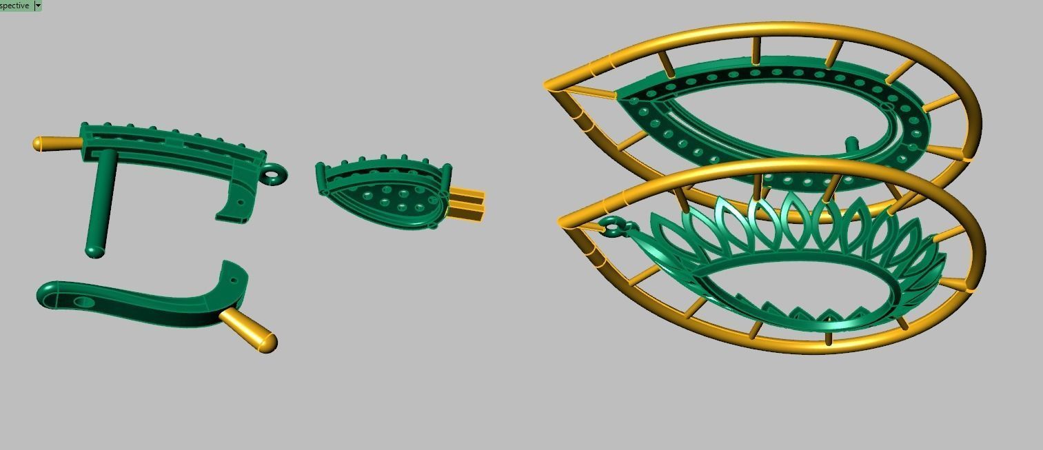 Earring model 0295 3D printable model 3D print model_17