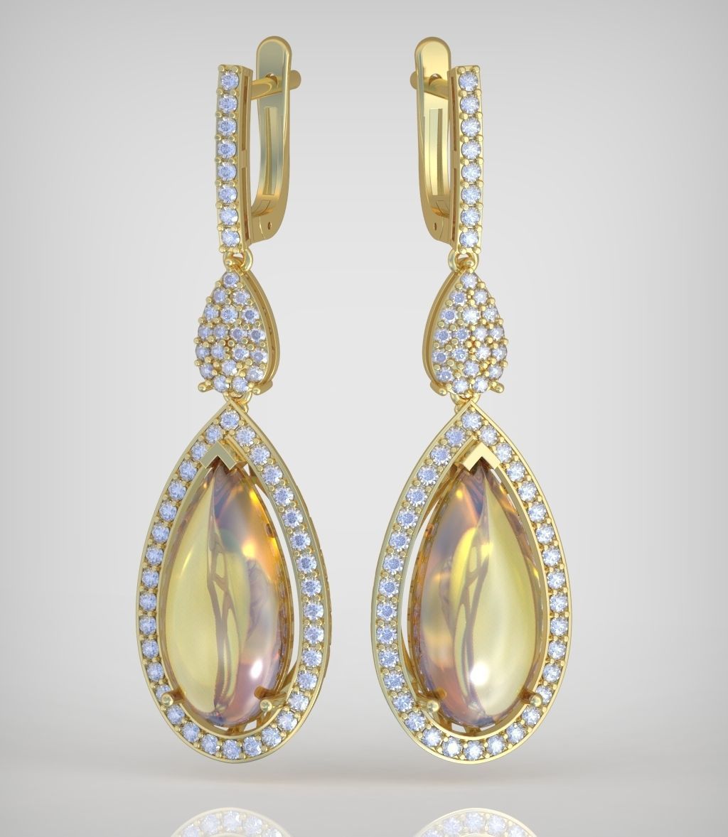 Earring model 0295 3D printable model 3D print model_3