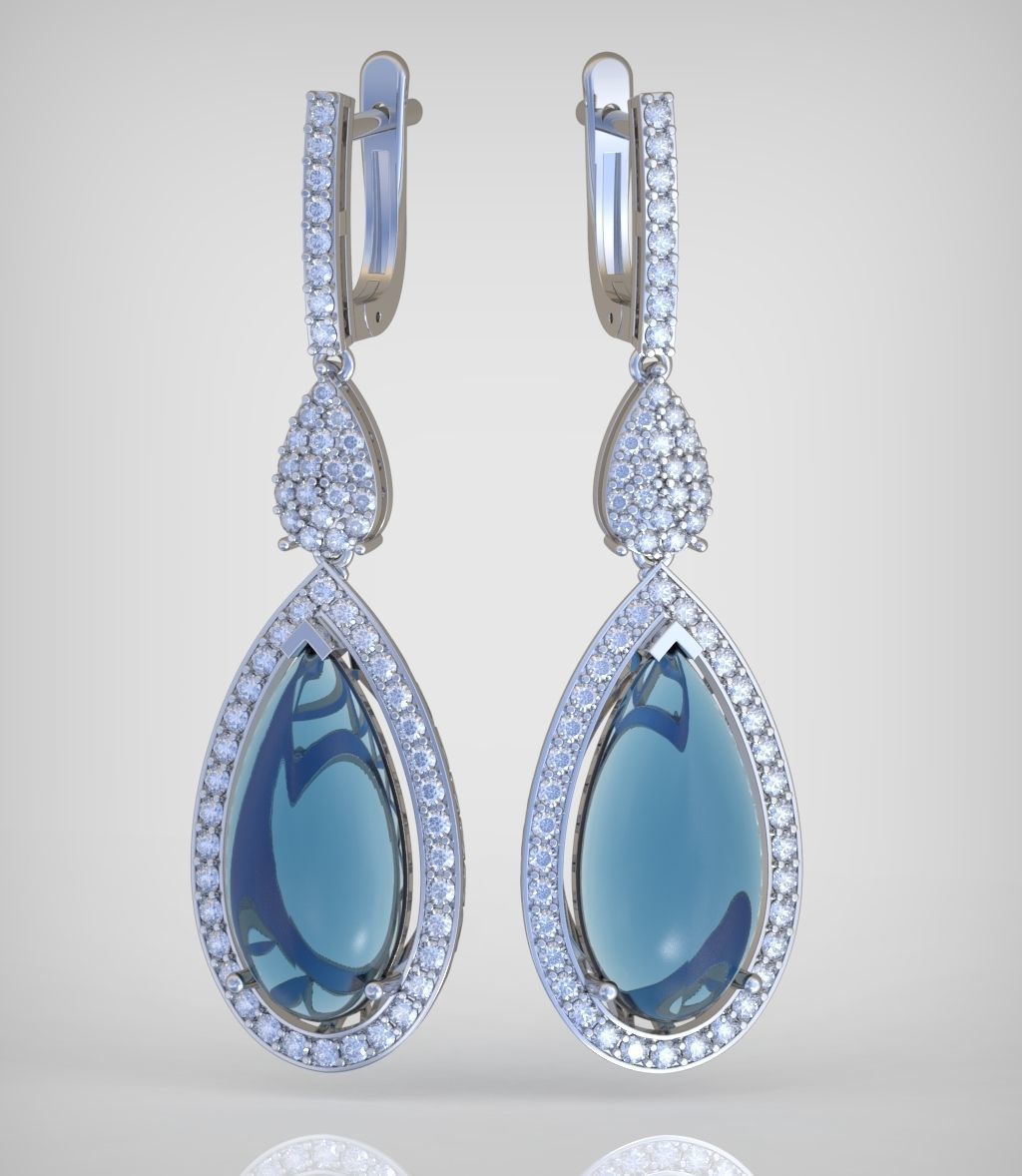 Earring model 0295 3D printable model 3D print model_2