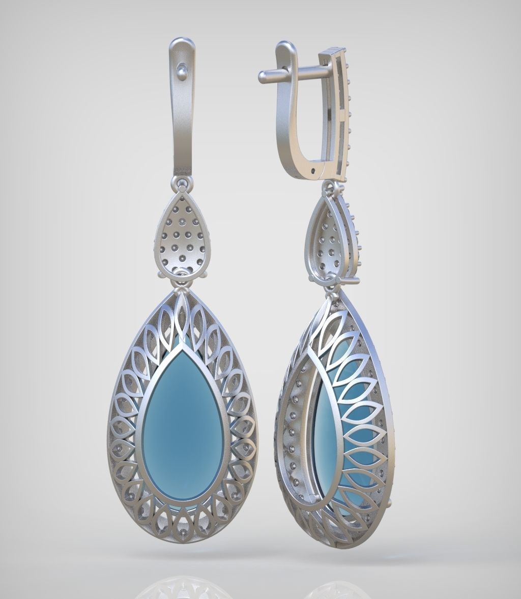 Earring model 0295 3D printable model 3D print model_10