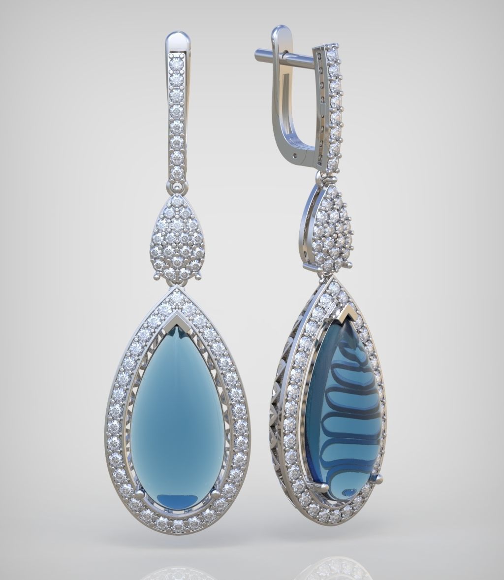 Earring model 0295 3D printable model 3D print model_5