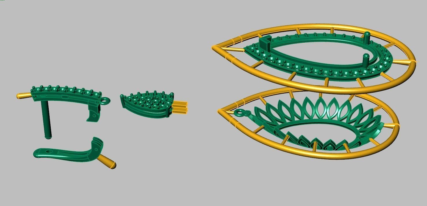 Earring model 0295 3D printable model 3D print model_16