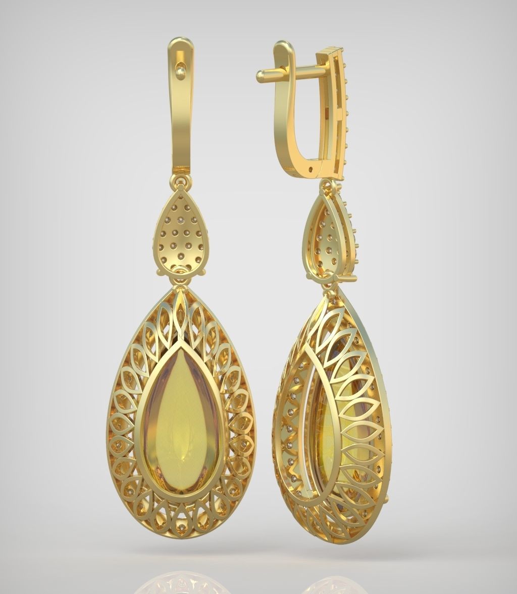 Earring model 0295 3D printable model 3D print model_11