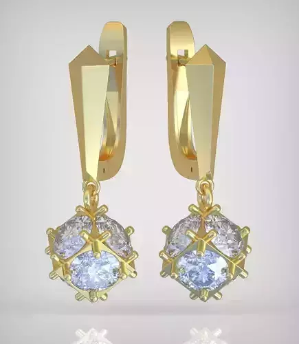 Earring model 0297 3D printable model9