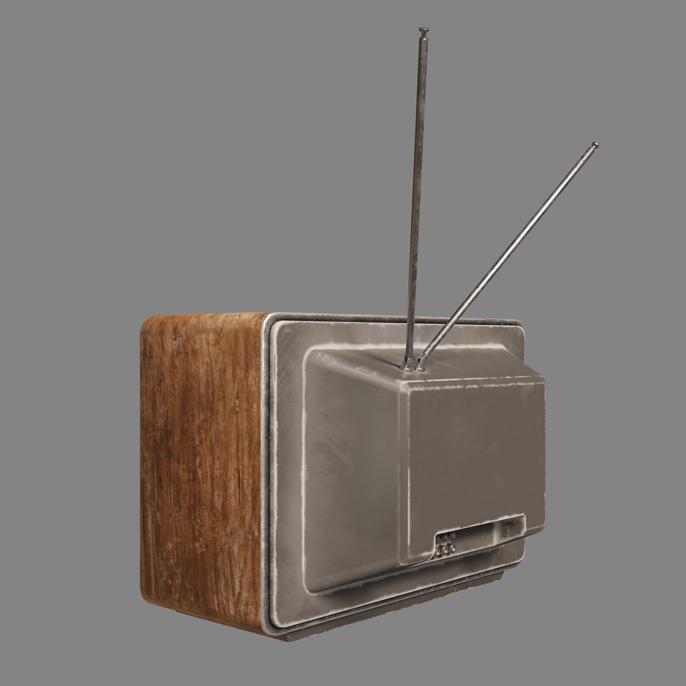 Vintage TV Model - Retro Television  Free 3D model_2