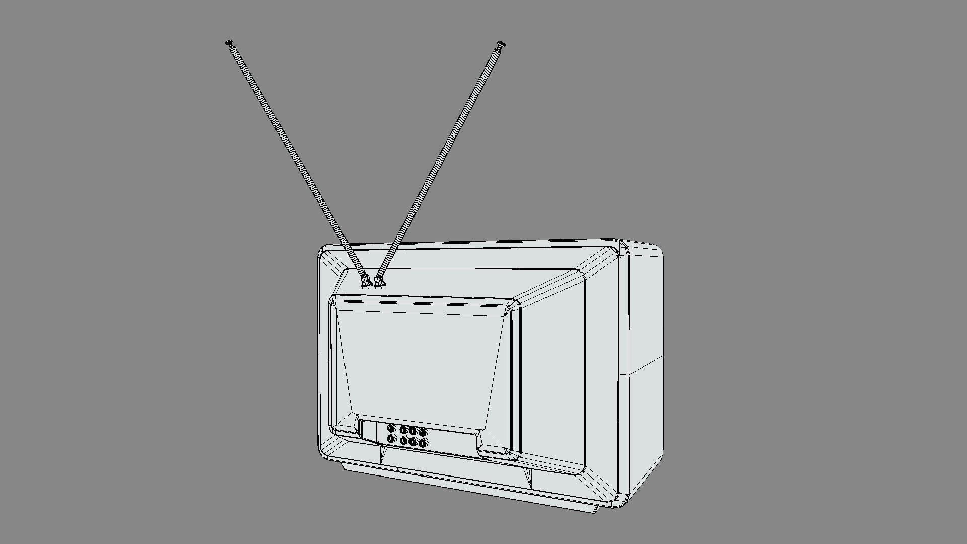 Vintage TV Model - Retro Television  Free 3D model_8