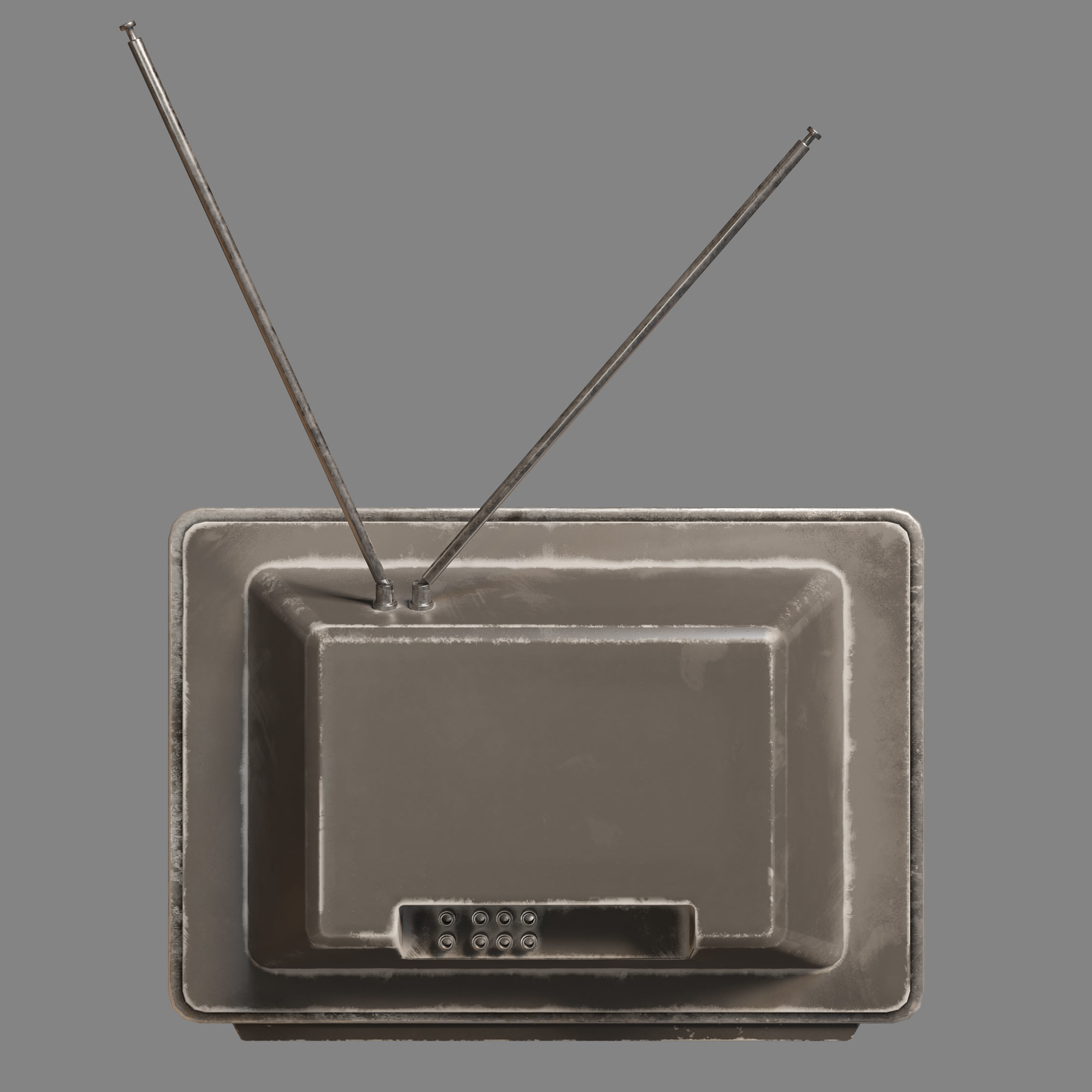Vintage TV Model - Retro Television  Free 3D model_3