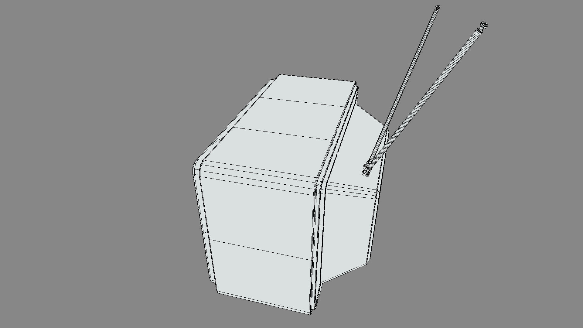 Vintage TV Model - Retro Television  Free 3D model_6