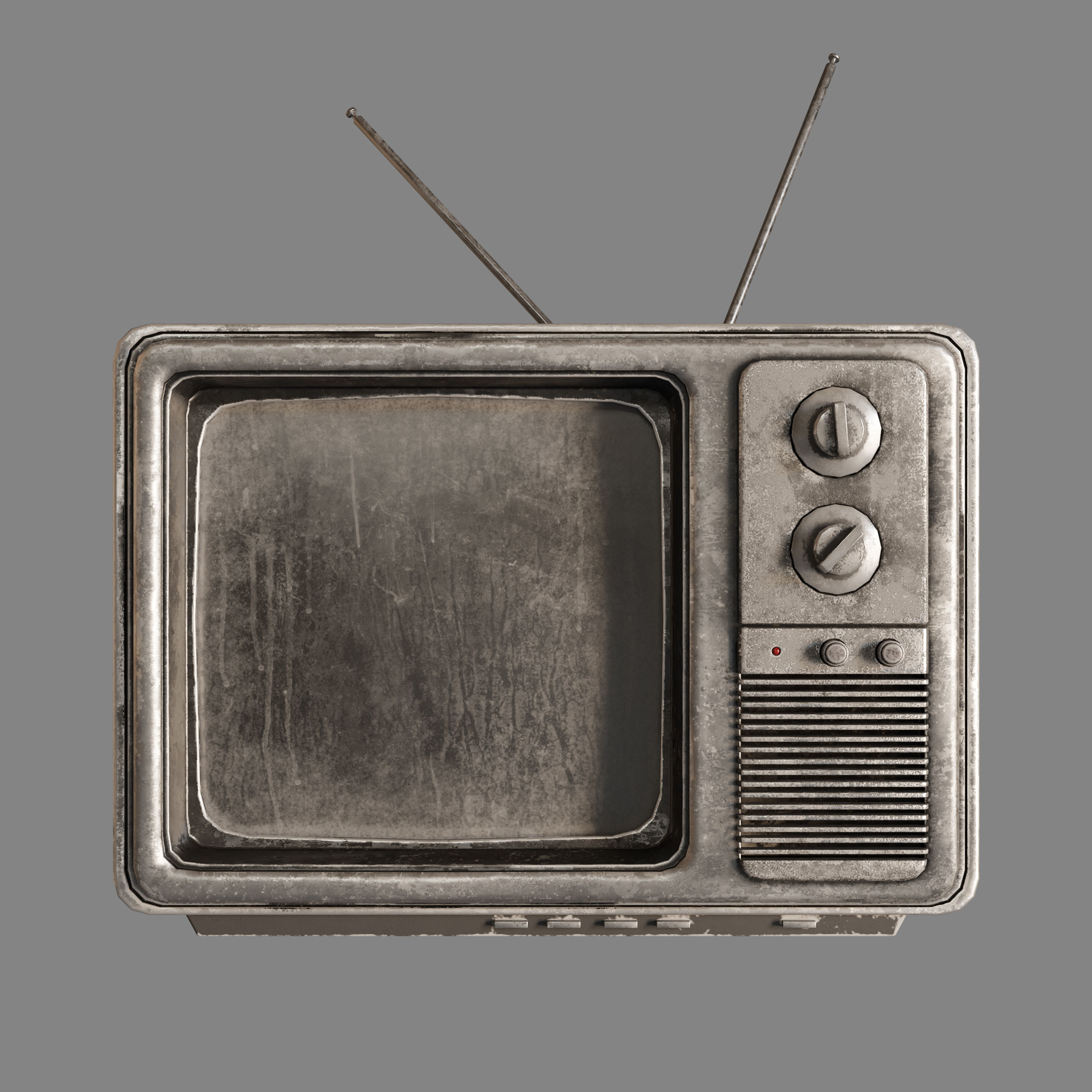 Vintage TV Model - Retro Television  Free 3D model_1