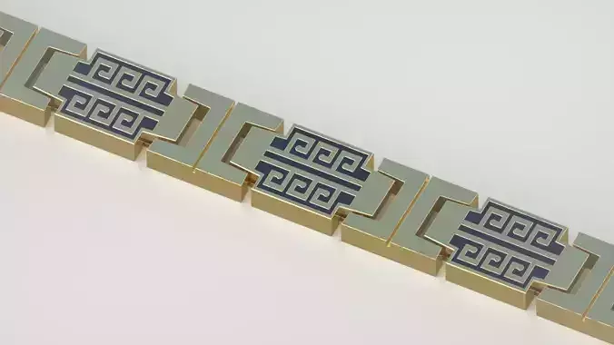 Bracelet model 3D printable model 0037 3D print model