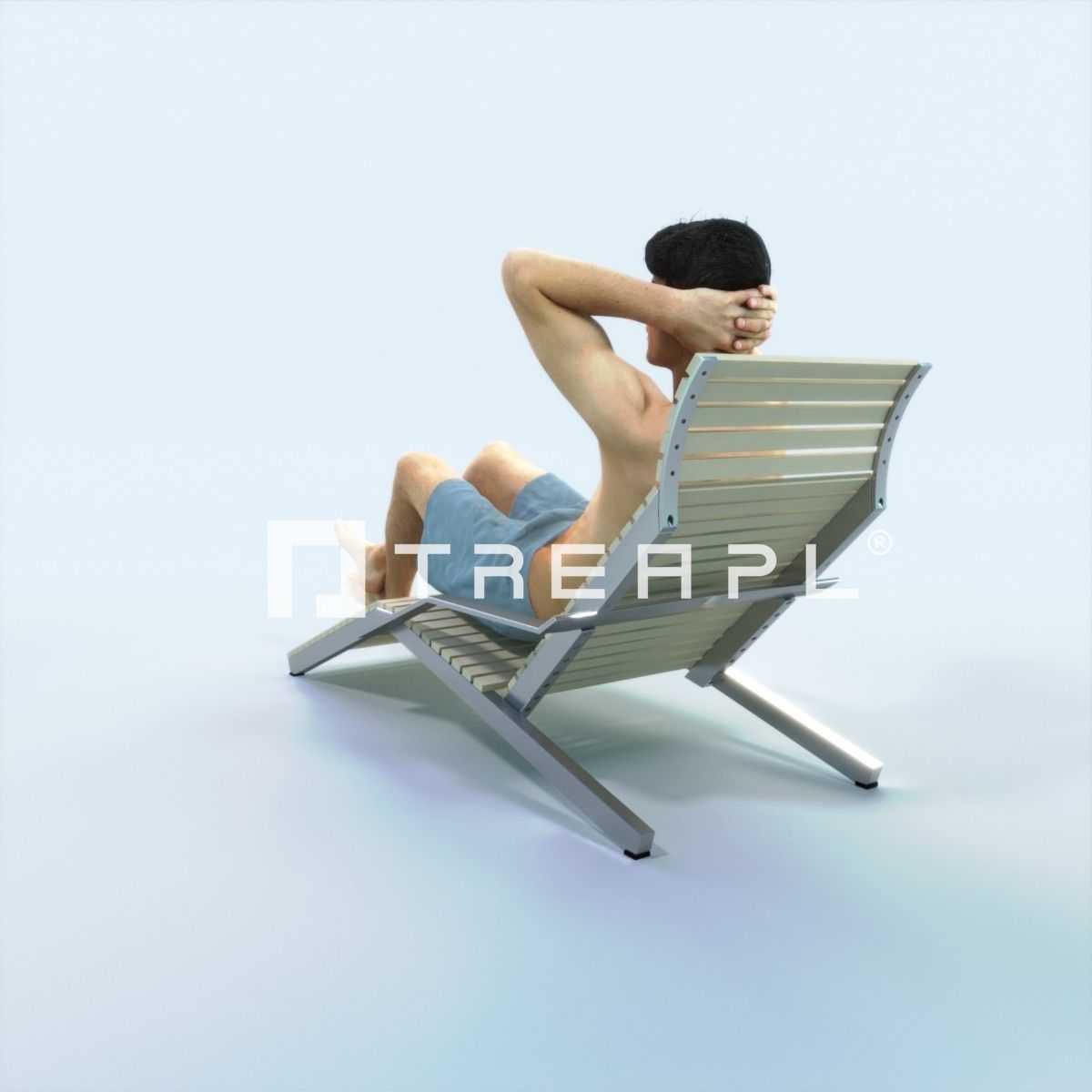 QAG07 4X Sports Beach Running Jogging Man Woman 009 Low-poly 3D model_5