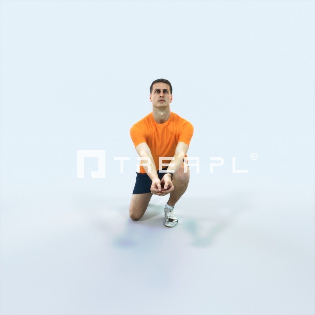 QAG07 4X Sports Beach Running Jogging Man Woman 009 Low-poly 3D model_8