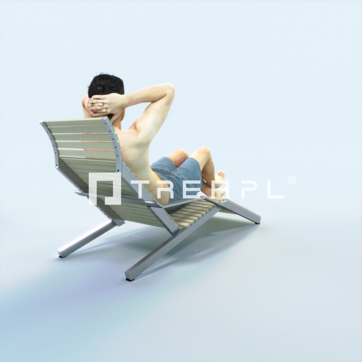 QAG07 4X Sports Beach Running Jogging Man Woman 009 Low-poly 3D model_4