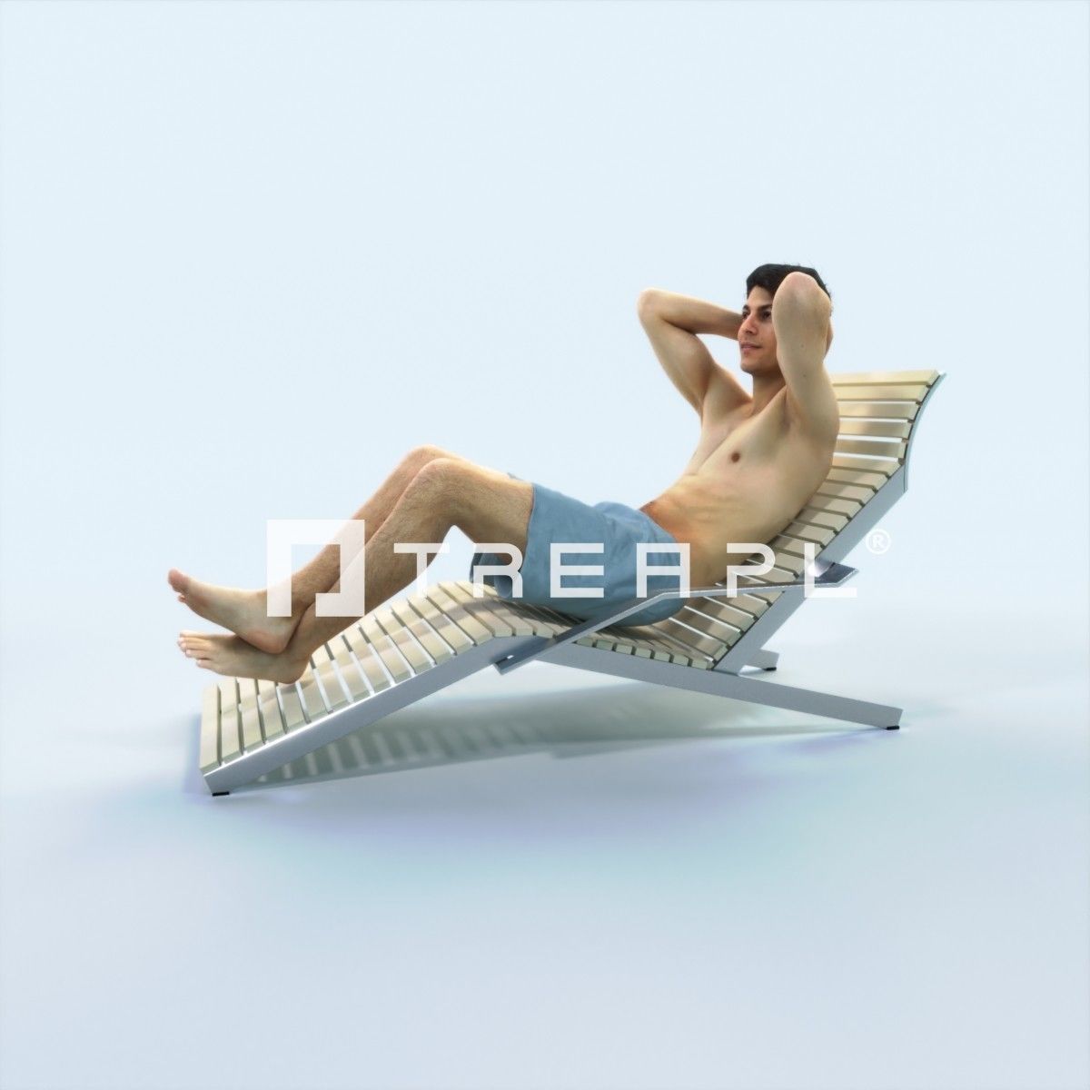 QAG07 4X Sports Beach Running Jogging Man Woman 009 Low-poly 3D model_6