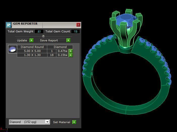 solitaire ring 3D print model_13