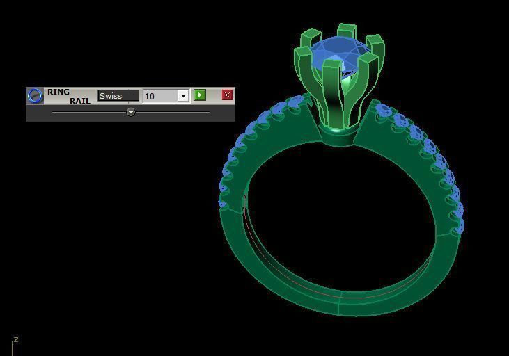 solitaire ring 3D print model_11