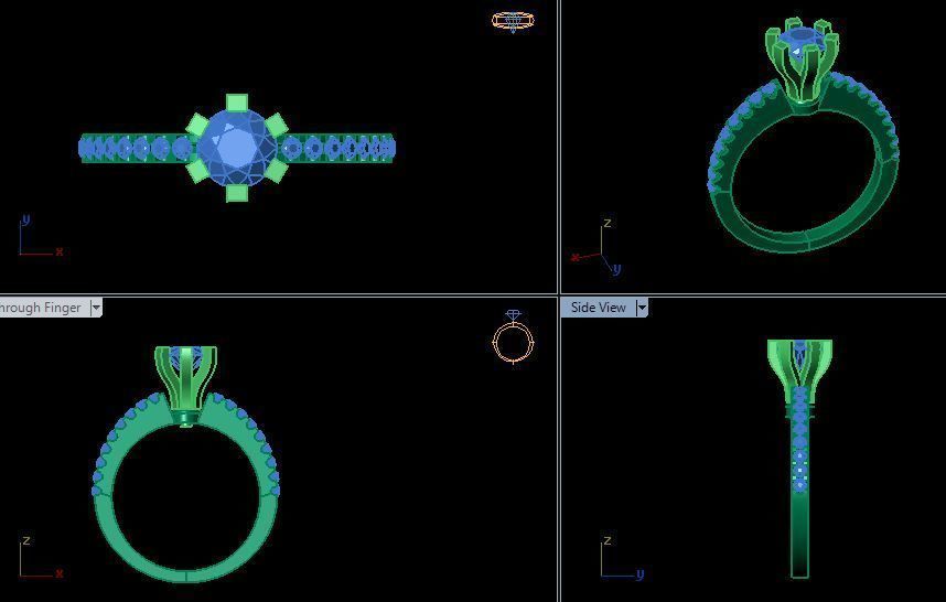 solitaire ring 3D print model_10